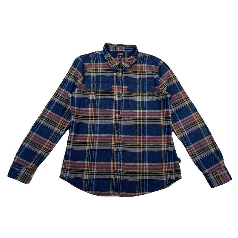 Patagonia Long-Sleeved Fjord Flannel Shirt Organic Cotton Women's Medium